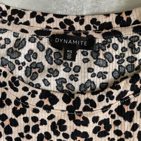 Dynamite ribbed animal print t-shirt - Picture 8 of 9